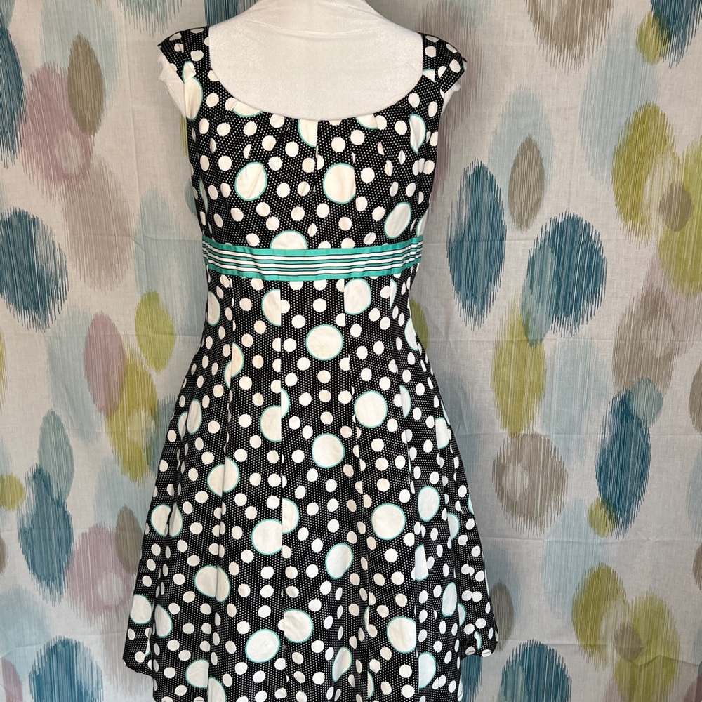Darling polka dot 50s style cotton dress size 14 modern rockabilly style